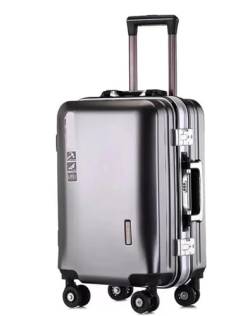 Koffer Trolley Reisekoffer Gepäck-USB-Aufladung, Verschleißfeste Und Kratzfeste Verbundkoffer Mit Rollen Koffer Gepäck Rollkoffer (Color : B, Size : 24 in) von RUVOO