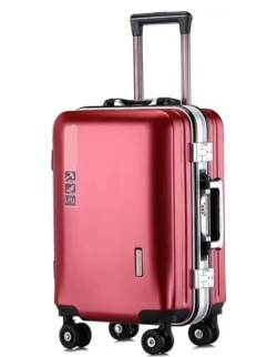 Koffer Trolley Reisekoffer Gepäck-USB-Aufladung, Verschleißfeste Und Kratzfeste Verbundkoffer Mit Rollen Koffer Gepäck Rollkoffer (Color : C, Size : 24 in) von RUVOO