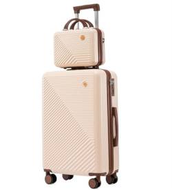 RUVOO Koffer Trolley Reisekoffer 24-Zoll-Koffer Mit Reisetasche, Leichter ABS-Koffer Mit Universalrädern Für Damen Und Herren Koffer Gepäck Rollkoffer (Color : B, Size : 24in) von RUVOO