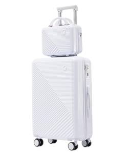 RUVOO Koffer Trolley Reisekoffer 24-Zoll-Koffer Mit Reisetasche, Leichter ABS-Koffer Mit Universalrädern Für Damen Und Herren Koffer Gepäck Rollkoffer (Color : E, Size : 24in) von RUVOO