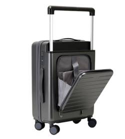 RUVOO Koffer Trolley Reisekoffer 3-Gang-Einstellhebel Für Gepäck, Großes Fassungsvermögen, Handgepäck, Vorderöffnung Koffer Gepäck Rollkoffer (Color : A, Size : 26inch) von RUVOO