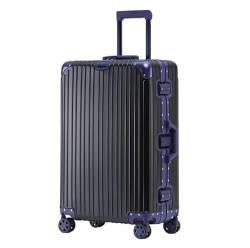 RUVOO Koffer Trolley Reisekoffer Handgepäckkoffer, Reißverschlussloser Aluminiumrahmen, Großes Fassungsvermögen Koffer Gepäck Rollkoffer (Color : E, Size : 24Inch) von RUVOO