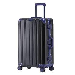 RUVOO Koffer Trolley Reisekoffer Handgepäckkoffer, Reißverschlussloser Aluminiumrahmen, Großes Fassungsvermögen Koffer Gepäck Rollkoffer (Color : E, Size : 26 Inch) von RUVOO