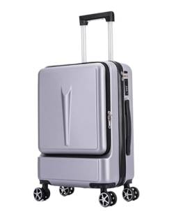 RUVOO Koffer Trolley Reisekoffer Vorne Öffnender Gepäckkoffer ABS+PC Spinner Trolley Mit Taschenfach Koffer Gepäck Rollkoffer (Color : C, Size : 24in) von RUVOO