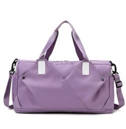 Reisetasche Sporttasche 18-Zoll-Übernachtungstasche Für Damen, Reisetasche, Wochenendtasche, Handgepäcktasche, Oxford-Stoff Reisetaschen (Color : Purple, Size : 48 * 21 * 23cm) von RUVOO