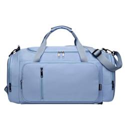 Reisetasche Sporttasche 20-Zoll-Oxford-Stoff-Reise-Kleidersack, Handgepäck-Kleidersack Für Damen-Sporttasche Reisetaschen (Color : Blue, Size : 53 * 24 * 24 cm) von RUVOO