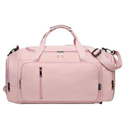 Reisetasche Sporttasche 20-Zoll-Oxford-Stoff-Reise-Kleidersack, Handgepäck-Kleidersack Für Damen-Sporttasche Reisetaschen (Color : Rosa, Size : 53 * 24 * 24 cm) von RUVOO