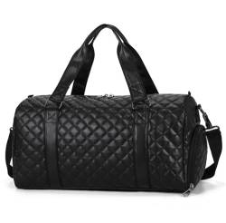 Reisetasche Sporttasche 20-Zoll-Reisetasche Für Damen, Große Weekender-Übernachtungstasche Aus PU-Leder Mit Schuhbeutel Reisetaschen (Color : B, Size : 530 * 260 * 270mm) von RUVOO