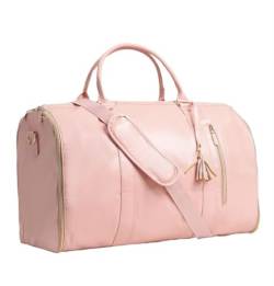 Reisetasche Sporttasche PU-Kleidersack Für Die Reise, Umwandelbarer Handgepäck-Kleidersack, Aufbewahrungsbehälter Für Kleider-Seesack Reisetaschen (Color : C, Size : 20.5 * 10 * 12.5in) von RUVOO