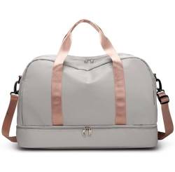 Reisetasche Sporttasche Weekender-Taschen Für Damen, 19-Zoll-Sport-Reisetasche Mit Mehreren Taschen Und Schuhfach Reisetaschen (Color : D, Size : 49 * 25 * 32cm) von RUVOO
