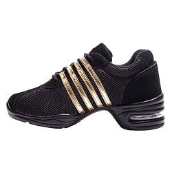 RUYBOZRY Damen & Herren Tanz-Sneakers Geteilte Sohle Freizeit Jazzschuhe Outdoor Tanzschuhe,Model T01M-DQD,ORO,EU 41 von RUYBOZRY