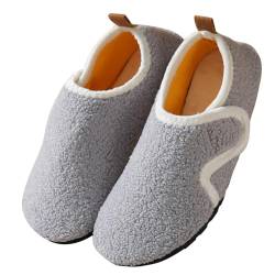 RUYI Hausschuhe Damen Herren Winter Warme Plüsch Pantoffeln Leichte Rutschfest Flache Slippers Unisex mit Polar Fleece-Futter von RUYI