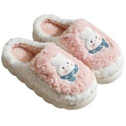 RUYI Kuh Hausschuhe Damen Herren Flauschig Cow Slippers Plüsch Pantoffeln Winter Tiere Niedliche Cartoon Hauspantoffeln Warme Lustige Schuhe Indoor Mädchen Frauen von RUYI