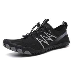 RUYI Unisex Barfußschuhe Damen Herren Traillaufschuhe, Weich Leicht Fitnessschuhe mit rutschfest Sohle & Breiter Zehenbox, Schnell Trocknend Badeschuhe von RUYI