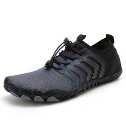 RUYI Unisex Barfußschuhe Damen Herren Wasserschuhe, Schnell Trocknend Badeschuhe, Weich Leicht Traillaufschuhe Fitnessschuhe mit rutschfest Sohle & Breiter Zehenbox von RUYI