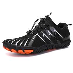 RUYI Unisex Barfußschuhe Damen Herren Zehenschuhe, Schnell Trocknend Traillaufschuhe, Weich Leicht Fitnessschuhe Atmungsaktiv Aquaschuhe mit rutschfest Sohle & Breiter Zehenbox von RUYI