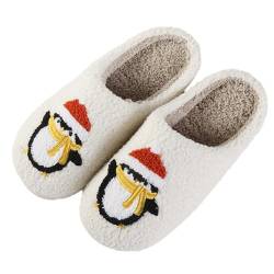 RUYI Weihnachts Hausschuhe Damen Herren Plüsch Hausschuhe, Winter Slippers Warme Flauschige, Rutschfeste Leichte Weiche Pantoffeln, Weihnachten Geschenke von RUYI