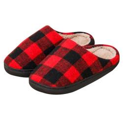 RUYI Weihnachts Hausschuhe Damen Herren Plüsch Hausschuhe, Winter Slippers Warme Flauschige, Rutschfeste Leichte Weiche Pantoffeln, Weihnachten Geschenke von RUYI