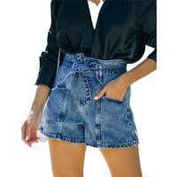 RUZU UG Jeansshorts Denim-Shorts, Street-Fashion, lässige, gerade Hose mit Gürtel Damen von RUZU UG