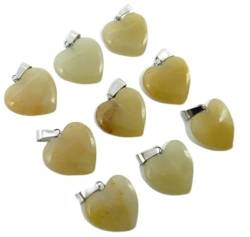 RVBLRDSE natural stone pendant 50 Stück 20 mm natürlicher herzförmiger Tigerauge-Quarz-Kristall, türkisfarbene Charms-Anhänger for DIY-Schmuckherstellung, Halsketten-Anhänger (Size : NO.20) von RVBLRDSE