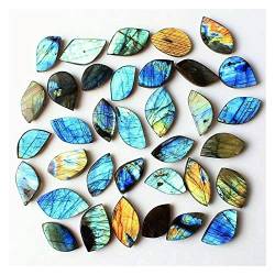 RVBLRDSE natural stone pendant Lapislazuli 1-100pcs Labradorit Freiform Anhänger Geschenk Probe Cabochon Edelstein Schmuck DIY (Size : 30pcs) von RVBLRDSE