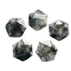 RVBLRDSE natural stone pendant Natürlicher Kristall 1 Stück geschnitzter natürlicher schwarzer Turmalin-Stern-Kristallstein-Anhänger von RVBLRDSE