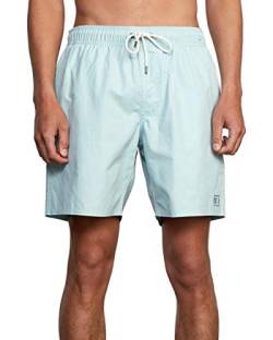 RVCA Herren 4-Wege-Stretch, Bund, 43,2 cm Boardshorts, Elastischer Trunk 17/Blue Haze, Large von RVCA