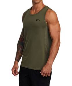 RVCA Herren Sport Vent Tank Top T-Shirt, olivgrün, Mittel von RVCA