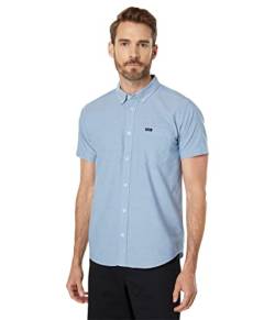 RVCA Mens Slim Fit Traditional Woven Shirt - Thatll Do Stretch (Oxford Blue, Medium) von RVCA