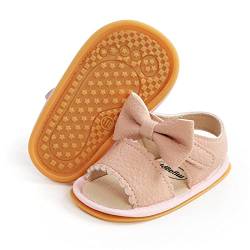 RVROVIC Baby Jungen Mädchen Sandalen Weiche Sohle Sommer Schuhe Leicht Bowknoten Kleinkind Outdoor Walking Schuhe(6-12 Monate,1-Rosa) von RVROVIC