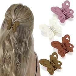 ATODEN Butterfly Clips for Hair 4Pcs Hair Claw Clips for Long Hair Clips for Girls Claw Clip Cute Hair Clips Matte Hair Claws Hair Accessories Hair Clamps Jaw Clips Gifts for Women von RVUEM