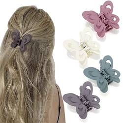 ATODEN Butterfly Hair Clips for Women 4Pcs Claw Clips for Thin Hair Clips for Girls Medium Hair Clips Matte Hair Claws Cute Hair Accessories Butterflies Hair Clamps Jaw Clips Birthday Gifts for Women von RVUEM