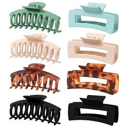 Large Hair Clips for Thick Hair – 8-Pcs Large Claw Clips for Women and Girls – 4.3-inch Non-Slip Butterfly Claw Clips for Thick, Thin and Long Hair – Non-Slip and Durable Big Claw Clips (Type B) von RVUEM