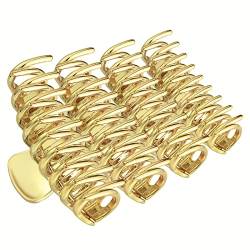 RVUEM Big Hair Clips for Women Large Claw Clips for Thin Thick Hair, Upgraded New Electroplated Material Fadeless 4.33 Inch Nonslip Hair Claw Clips (4Pcs, Gold) von RVUEM