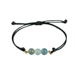 RWGSNB Natürliche Fluorit-Stein-Armbänder, Handgefertigtes Geflochtenes Lederarmband, Perlen-Energie-Edelstein-Armreifen, Freundschaftsarmbänder, Schmuck Für Frauen Und Männer von RWGSNB