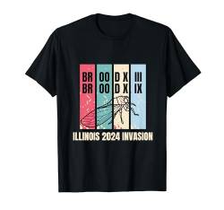 Invasion der Zikaden in Illinois 2024 Chicago Brood XIII Brut XIX T-Shirt von RWOS Design