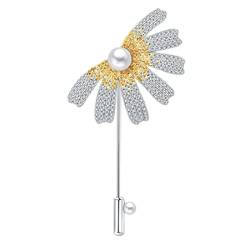 Brosche Lebensechte Blumenbroschen für Frauen Anstecknadeln Exquisite Kragenclips Handgefertigte Schalnadel Corsage Brustnadeln Kragennadel von RWRAPS