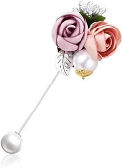 Handgelenk-Corsage, Boutonniere, Handgelenk-Blume, Damen-Stoffkunst, Perlenstoff, Blumen-Brosche, Damen-Cardigan, Hemd, Schal, Mantel, Revers, Schmuck-Accessoire (Farbe: 4) (1) von RWRAPS