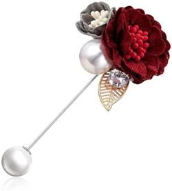 Handgelenk-Corsage, Boutonniere, Handgelenk-Blume, Damen-Stoffkunst, Perlenstoff, Blumen-Brosche, Damen-Cardigan, Hemd, Schal, Mantel, Revers, Schmuck-Accessoire (Farbe: 4) (10) von RWRAPS