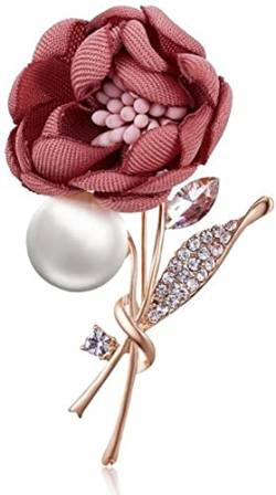 Handgelenk-Corsage, Boutonniere, Handgelenk-Blume, Damen-Stoffkunst, Perlenstoff, Blumen-Brosche, Damen-Cardigan, Hemd, Schal, Mantel, Revers, Schmuck-Accessoire (Farbe: 4) (15) von RWRAPS