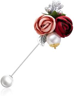 Handgelenk-Corsage, Boutonniere, Handgelenk-Blume, Damen-Stoffkunst, Perlenstoff, Blumen-Brosche, Damen-Cardigan, Hemd, Schal, Mantel, Revers, Schmuck-Accessoire (Farbe: 4) (2) von RWRAPS