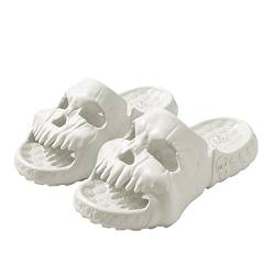 RXLLDOLY Lustige Totenkopf Slides Hausschuhe für Damen Herren, Cloud Skull Slippers Slides Schädel Design Rutschfeste Schlappen Wolkenschuhe, Indoor Outdoor von RXLLDOLY