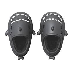 RXLLDOLY Winter 3D Shark Slides, Herausnehmbare Innenseite Weiche Cloudyz Hai Hausschuhe Schlappen für Damen Herren, wasserdichte rutschfest Plüsch Slippers für drinnen draußen Pantoffeln von RXLLDOLY