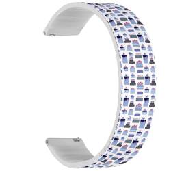 RYANUKA 18 mm Solo Loop weiches Silikon-Sportuhrband mit Schnellverschluss (Cake Your Design), dehnbares Silikonarmband, Zubehör, Silikon, Kein Edelstein von RYANUKA