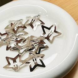 5 x Stern-Haarspangen, silberfarbene Metallstern-Haarspangen, Mini-Metallklemme, rutschfester Metall-Sterne, Haarschmuck für Frauen und Mädchen von RYGRZJ