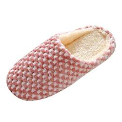 Flache Hausschuhe Damen Slipper Fleece Pantoffeln Flip Flop Schlappen Warm Gästehausschuhe Plüsch Hause Pantoletten Hausslipper Schuhe Pantoffel Winter Filzpantoffeln Flacheschuhe Winterschuhe / von RYTEJFES