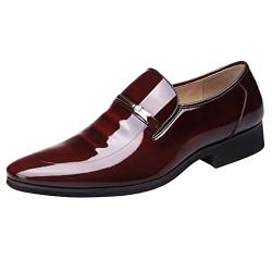 Hochzeitsschuhe Herren, Casual Formal Bequeme Leather Lackschuhe Lederschuhe Formelle Elegant Klassischer Business Schuhe Shoes Business Hochzeit Leder Moderne Shoe Herrenschuhe von RYTEJFES