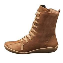 RYTEJFES Damen Halbschuhe Boots Leder Damen Schwarz Beige Braun Grau 49 Stiefel Leder Winter Boots Winterstiefel Winterschuhe Flache Schuhe Sneaker Halblange Stiefel Hohe Stiefeletten Winterboots% von RYTEJFES