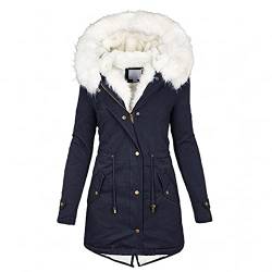 RYTEJFES Damen Winterjacke Lang Sale Kurz Warm Gefüttert Daunen XXL mit Fell Schwarz Winterparka Wintermantel Winter Parka Jacke Fleecejacke Daunenmantel Übergangsjacke Steppmantel Steppjacke von RYTEJFES