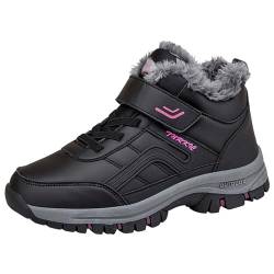 RYTEJFES Damen Winterstiefel Gefüttert, Trekking Flach Outdoor Warm Handschuhe Stiefel Cozy Stilvoll Hiver Freizeit Boots Schuhe Gefüttert Snow Rutschfeste Winter Stiefeletten Chaussure $ von RYTEJFES